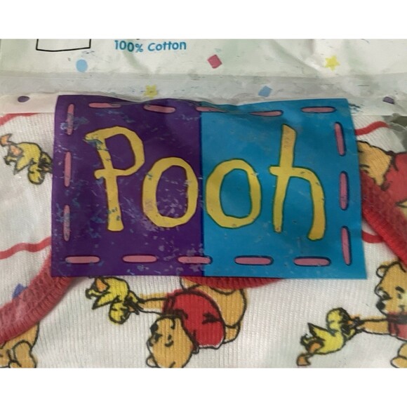 VTG 2 Pk Winnie The Pooh Baby Short Sleeve Shirt One Piece Newborn 0-3 Month - Picture 4 of 4